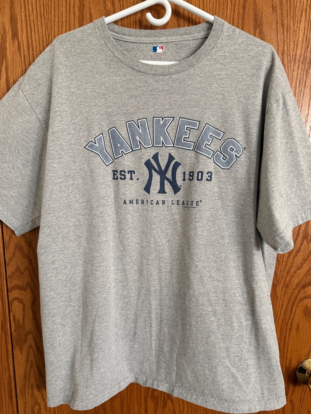 MLB New York Yankees Est 1903 American League Gray Graphic T-Shirt Men's Size XL